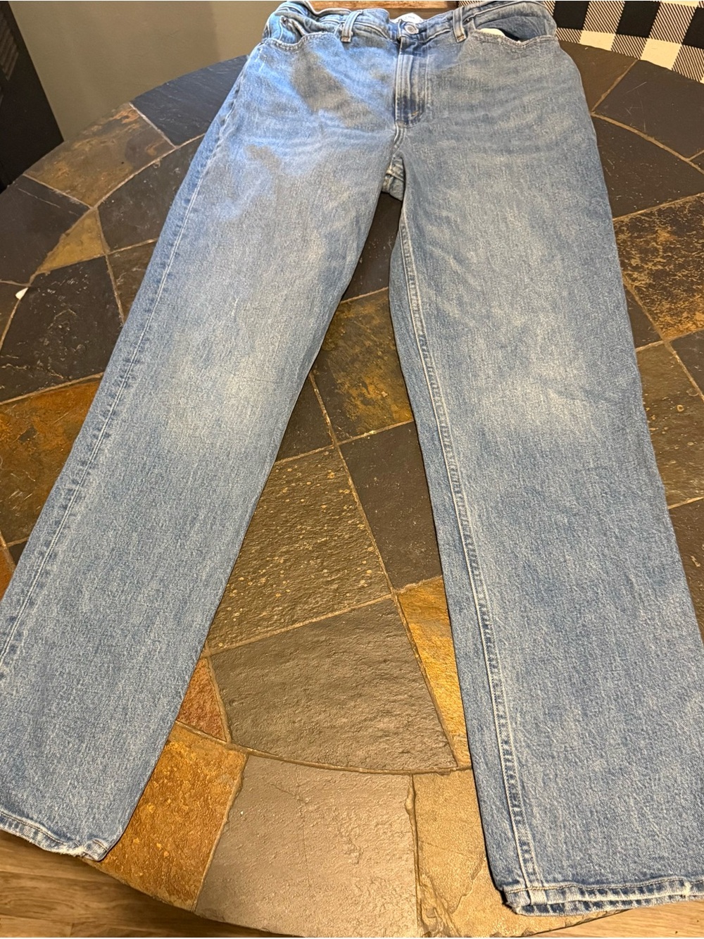 Abercrombie & Fitch Light Blue Straight-Leg Women's Jeans